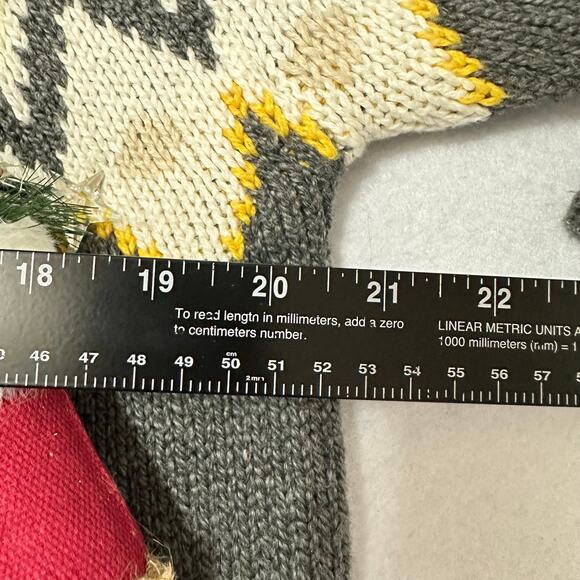 Ugly Christmas Sweater Singing Santa LIGHTS UP Tinsel Party Winner Size Medium - Picture 4 of 5